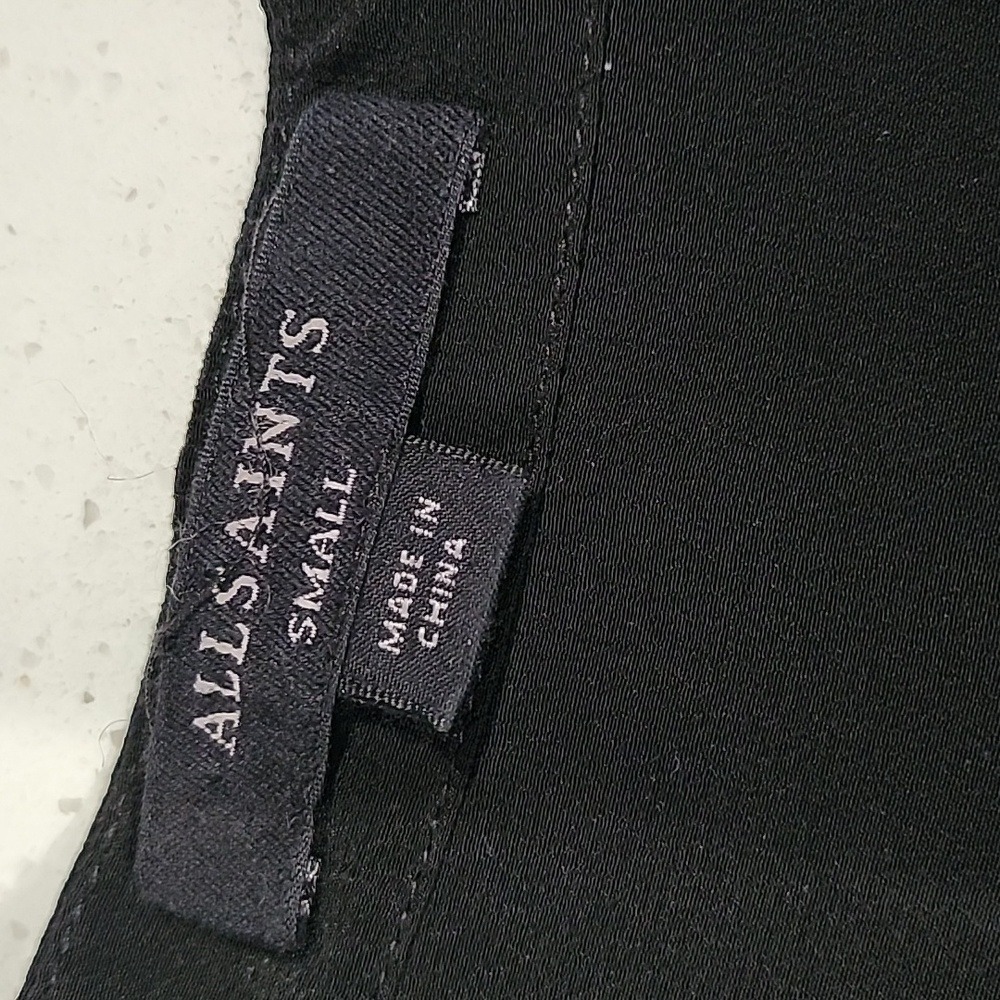 Allsaints Collarless Lexi Crepe Shirt - image 2